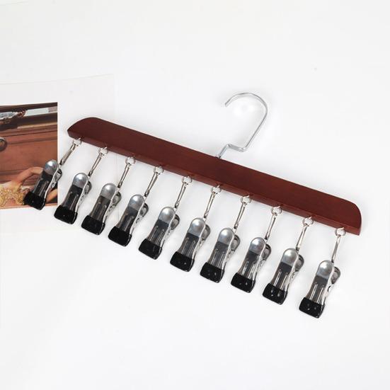 Clips Great Load Bearing Anti-slip Wardrobe Clothes Hanger Scarf Tie Clip Hanger