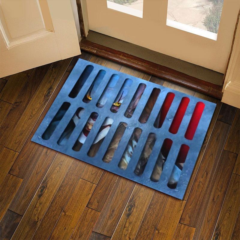 American Clown Crystal Velvet Floor Mat Bathroom Absorbent Non-slip Foot Mat Shower Room Drying Mat Porch Dirt-resistant Door Mat