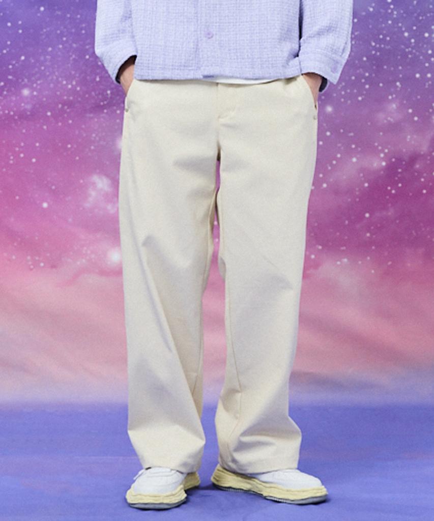 WAIKEI Coated Cut-Out Pants Cream