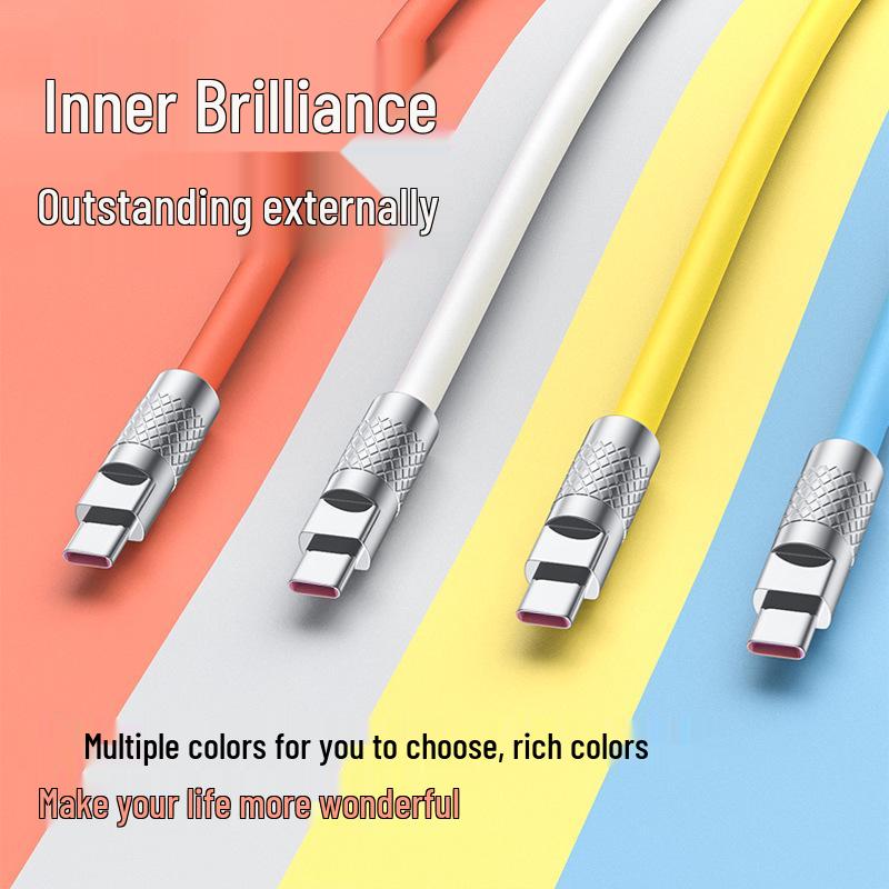 120W Zinc Alloy Fast Charging Cable for Android, Apple, Huawei with LED Indicator