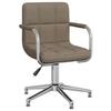 VidaXL Swivel Dining Chair Taupe Fabric.