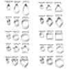 24/30pcs Stainless Steel Geometric Shapes Cookie Cutter Set Rust-proof Biscuit Mold  Kitchen