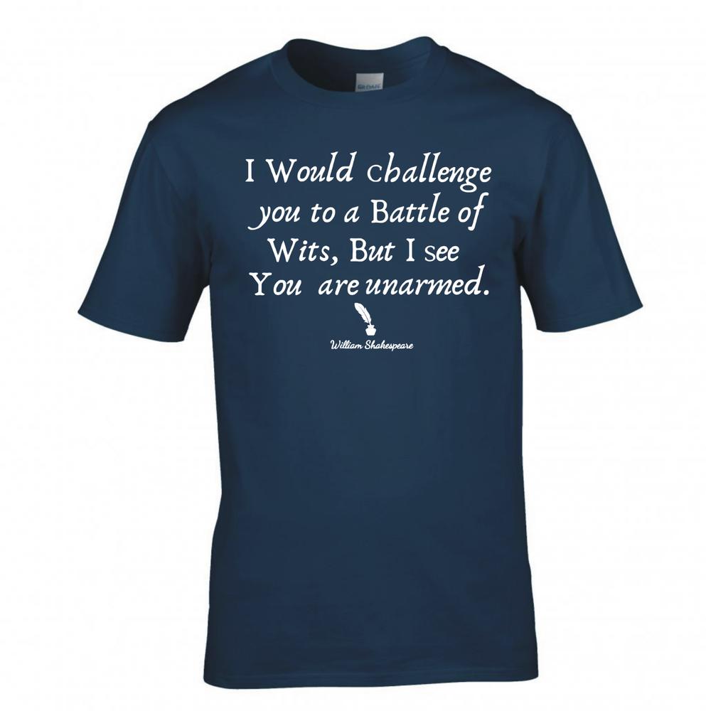 Funny Shakespeare Battle Of Wits Tshirt 2XL