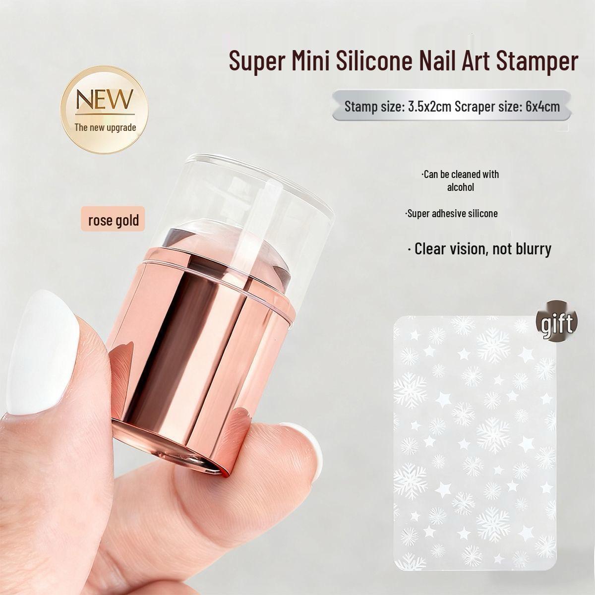 

Nail Art Mini Silicone Transparent Stamp for Small Pattern Printing