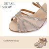 Sapatos de Dança Latina Femininos Strass Salão Salsa Bachata Casamento Performance Sapatos de Dança