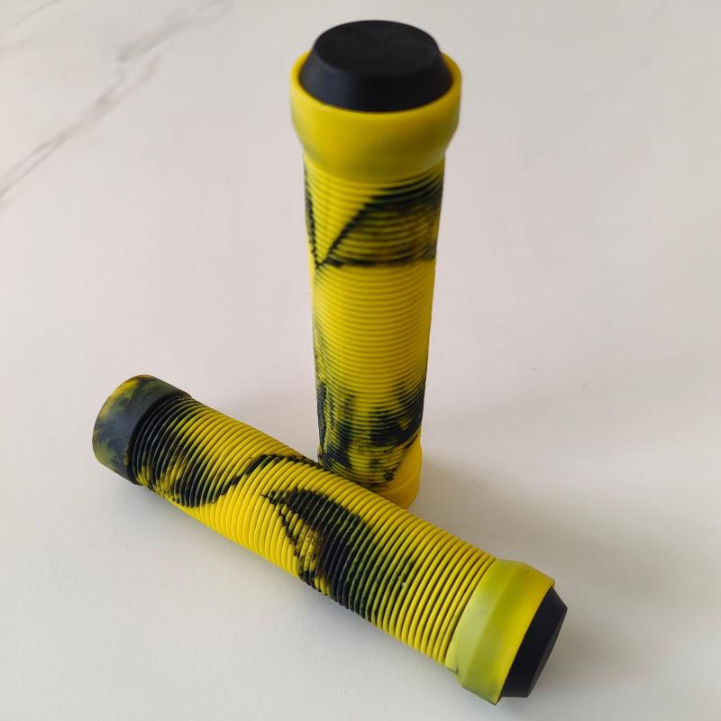 

1Pair TPR Rubber Ergonomic Comfortable Mountain Bike Handlebar Grips Anti-Skid Shock-Absorbing Bicycle Handlebar Cover жёлтый