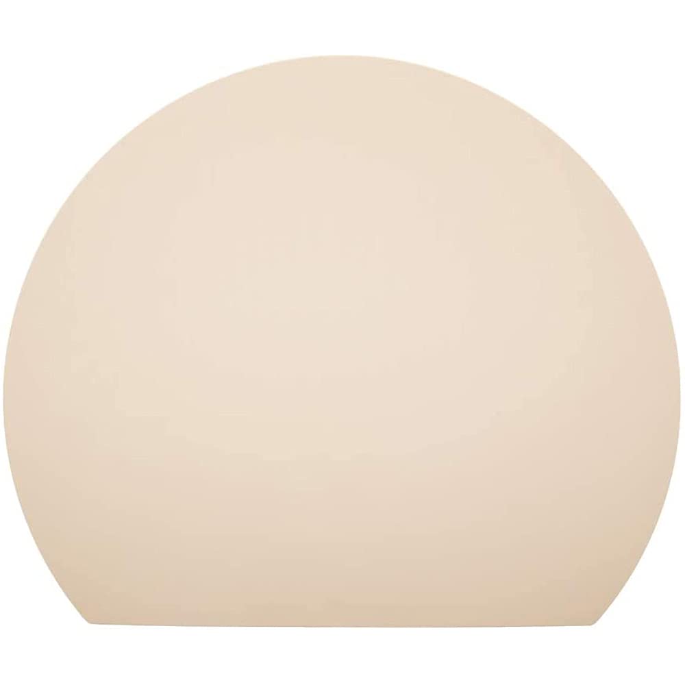 iMedia Cutting Board, Dishwasher Safe, Round, Heat-Resistant Elastomer, Approx. 29 x 35 cm, Beige, 1009124