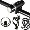 Bicycle Lighting Front LED Bike Light + Bottle Holder