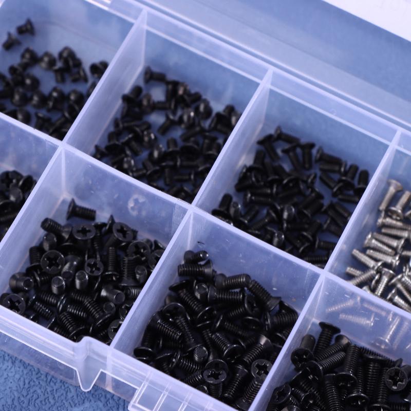500Pcs Boxed Laptop Computer Screws Set Universal Screw M2 M2.3 M3 Phillips Countersunk Screw Set