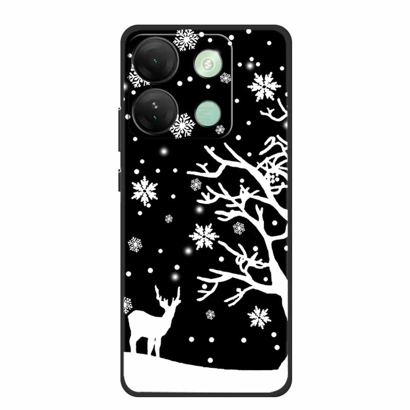 For Infinix Smart 7 HD Christmas Soft Case Silicone TPU Back Cover Phone Cases For Infinix Smart7 Plus X6516 Xmas New Etui Shell