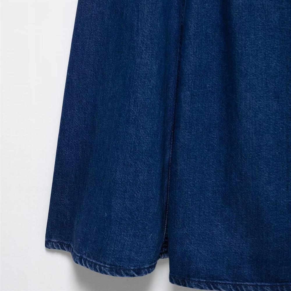 2025 Spring/Summer Women's Light Mature Backless Slimming Denim Suspender Dress