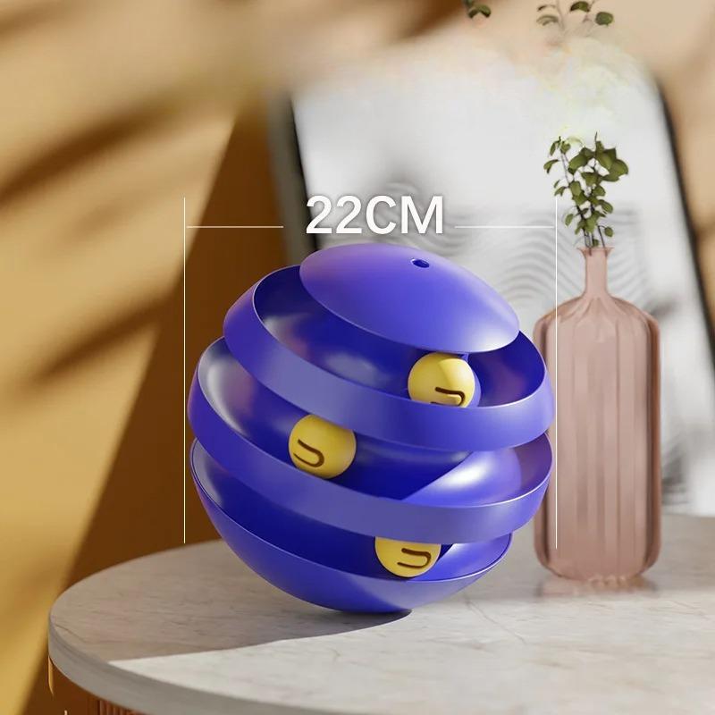 New Cat Turntable Cat Teaser Cat Self-hi Toy Plastic Interactive Pet Tumbler Channel