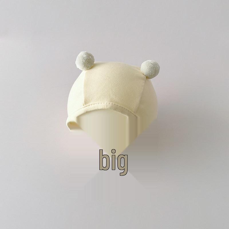 Infant & Toddler Ear Protection Pom-Pom Hat - Thin, Korean Style for Boys & Girls (Spring/Autumn)