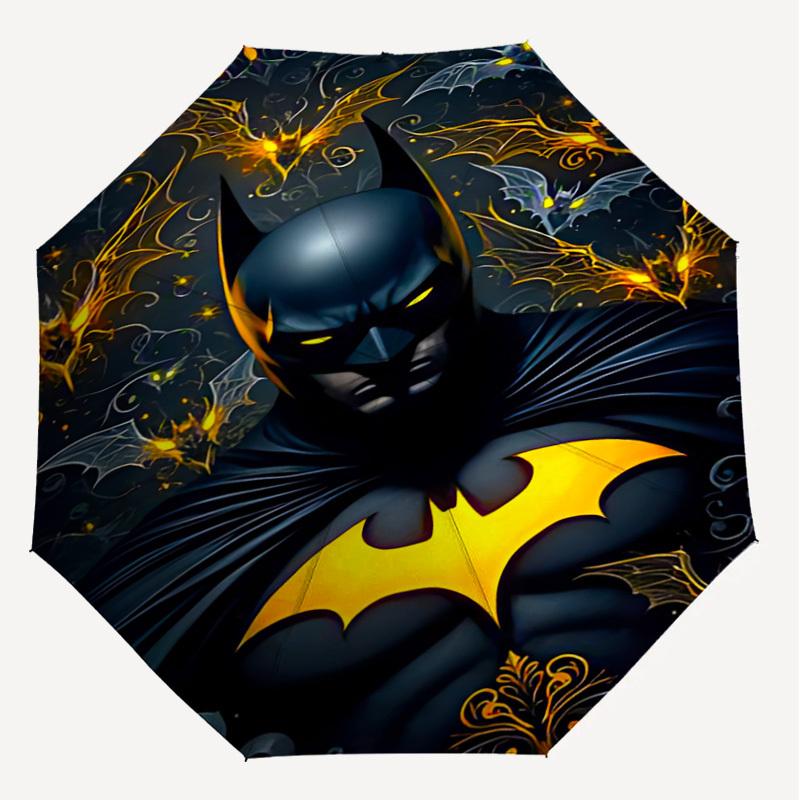 1PC Warner Batman Bat Automatic Open/Close Umbrella with Windproof, 58-Rib Sturdy Canopy, Durable Ribs1275A