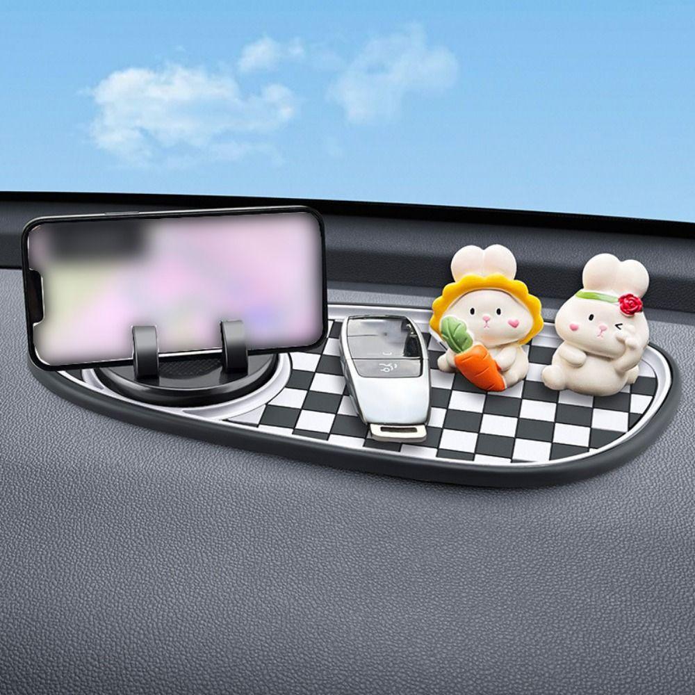 360-Degree Rotation Car Phone Mount with Anti Slip Mat Stable Car Phone Bracket Keys