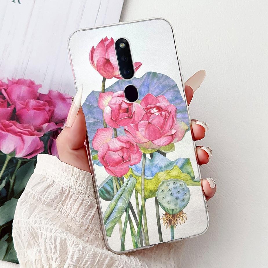 For Oppo F11 Case CPH1913 CPH1911 Colorful Flowers Painted Cover Soft Silicone Phone Case For Oppo F11 Pro F 11 OppoF11 Pro Bags