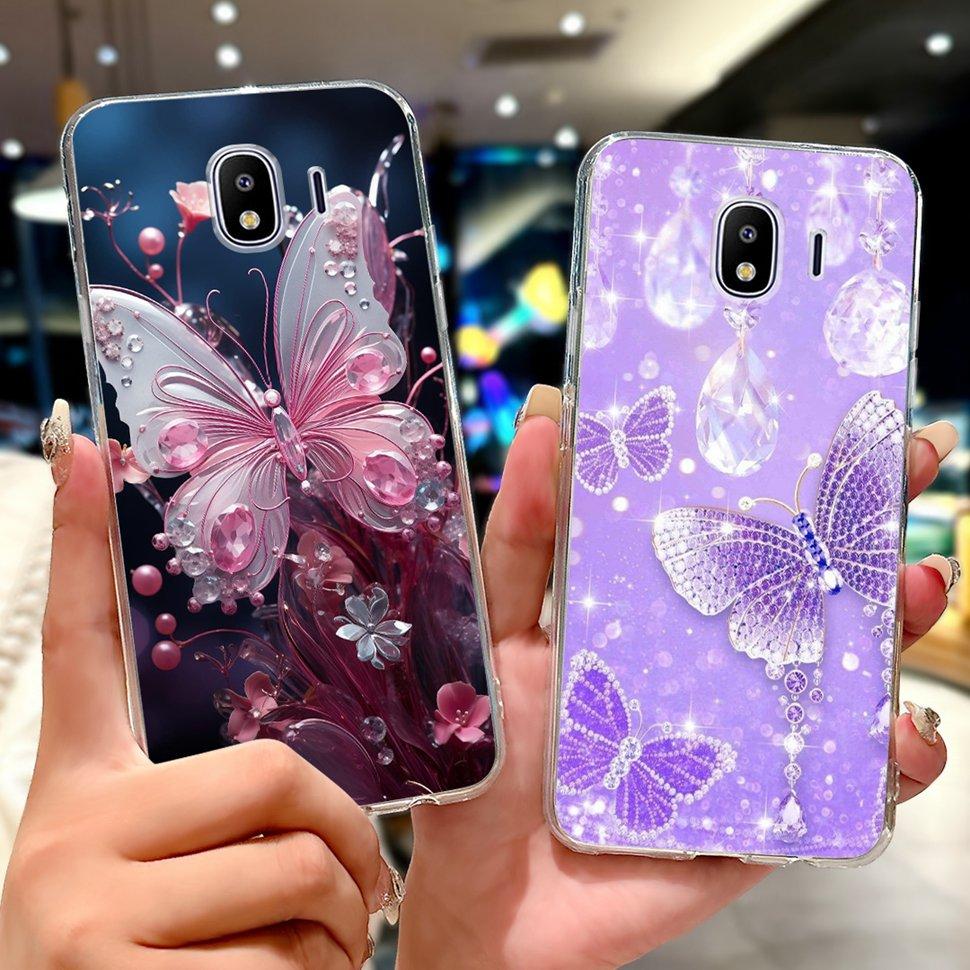 For Galaxy J4 2018 Case SM-J400F Fashion Painted Cover Soft Silicone Phone Case For Samsung Galaxy J4 2018 Fundas Capa Bags