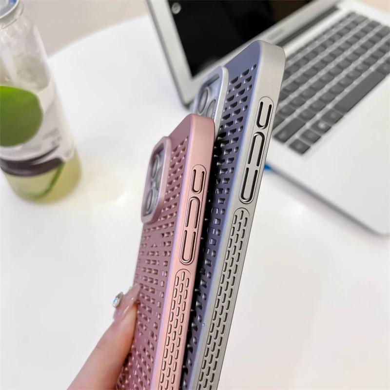 Hollow Heat Dissipation Macsafe Magnetic Case for Magsafe IPhone 15 14 13 12 11 Pro Max Plus 15Pro Mac Safe Used Phones Cover