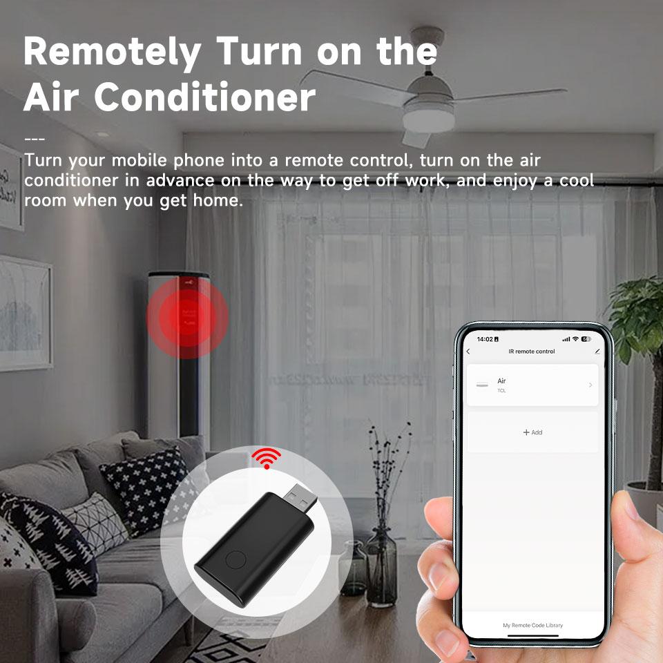 Tuya WiFi IR Remote Control USB Smart Universal Infrared Controller Works with Alexa Google Assistant for TV Air Conditioner