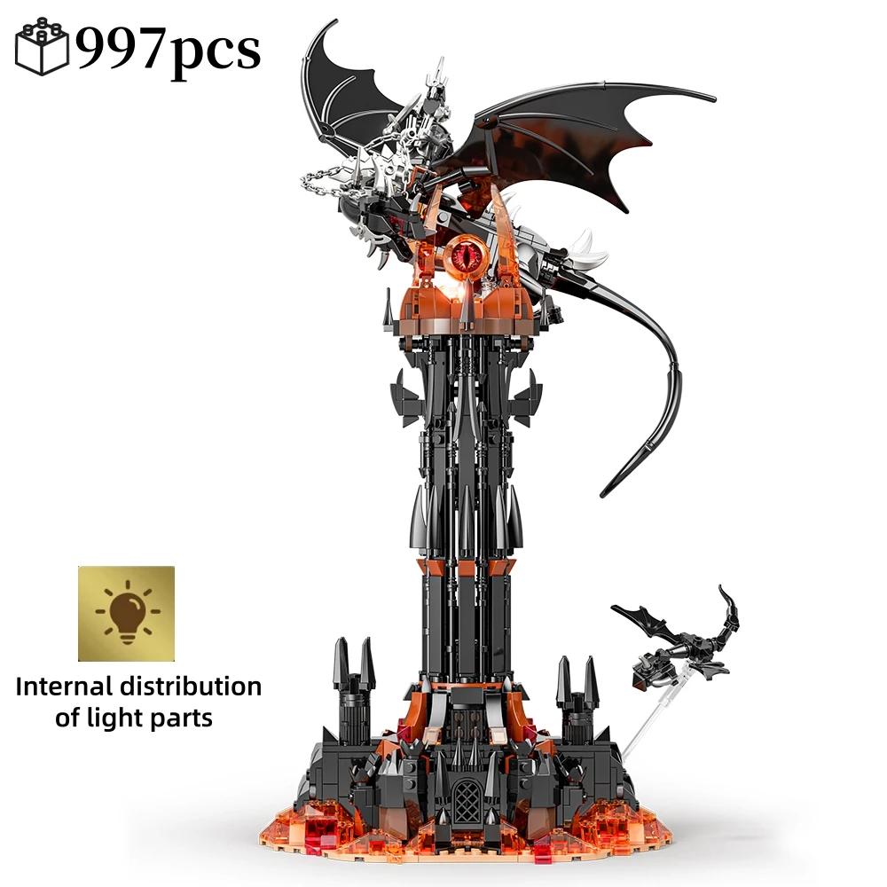 

DIY Magic Tower Building Blocks Creative MOC Technical Assembly Bricks STEM Educational Kit Gift for Adults Kids Christmas with light