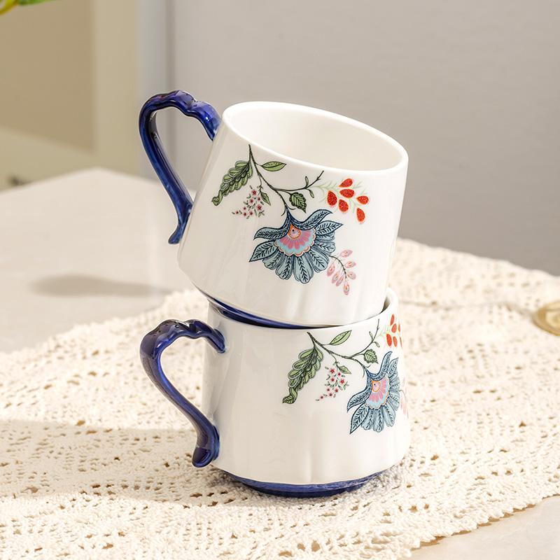 Creative Retro Style Ceramic Mugs Home Afternoon Tea Exquisite Coffee Cups High End Unique Tea Set Breakfast Milk Cup