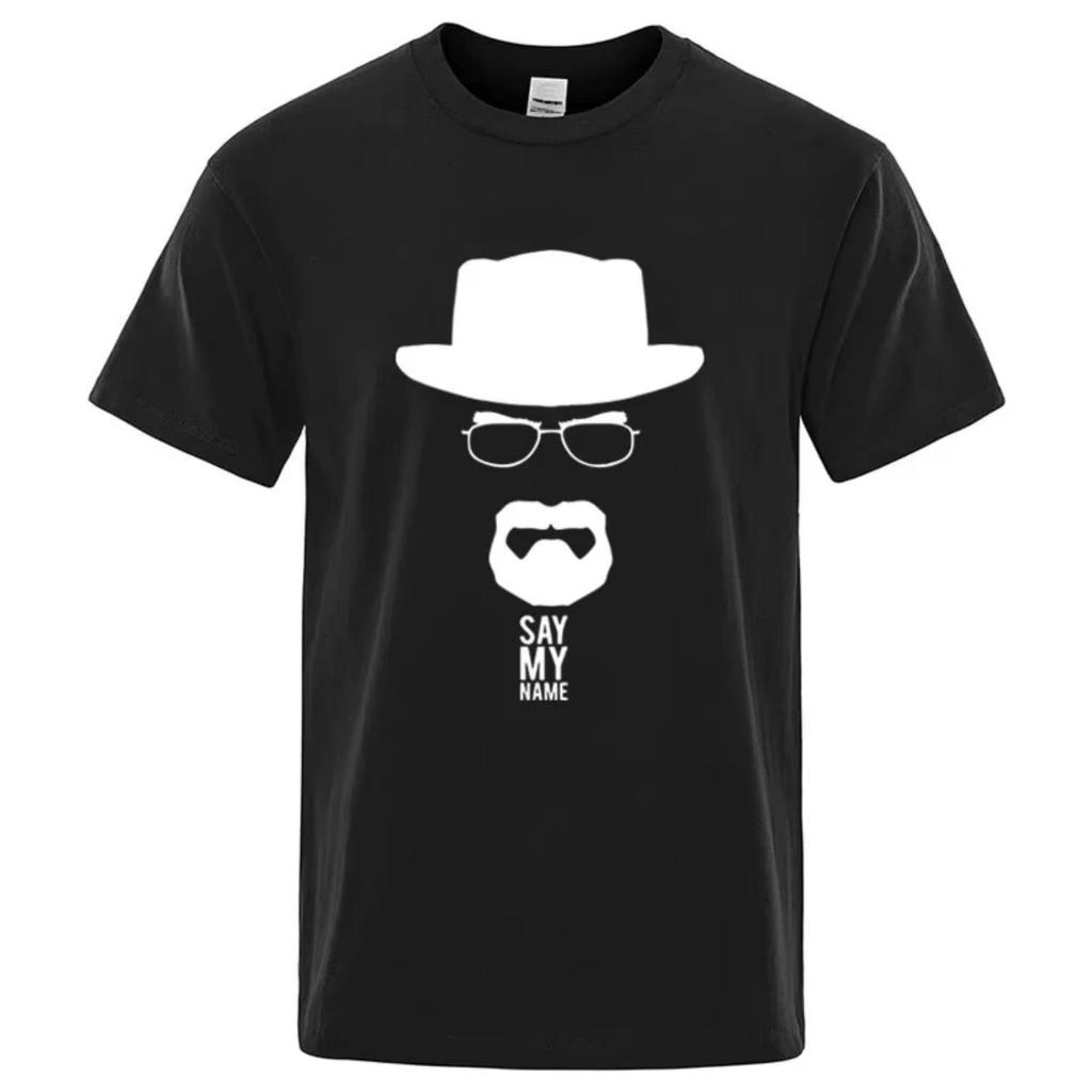 Summer Men's Knit T-Shirt Top Quality 100% Cotton Breaking Bad Print for Men O-neck Cool Casual Loose Hip Hop Male Tee Top