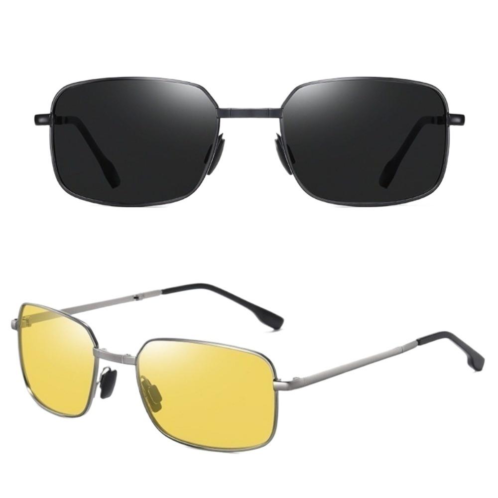 

2 ШТ. Похромированные Солнцезащитные Очки Очки 2 в 1 для Женщин Мужчин Похромированные Очки Очки Ночного Видения