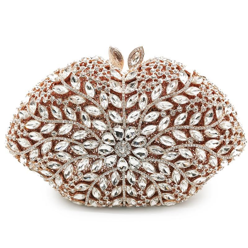 Fushcia/Yellow Rhinestone Evening Clutch Bags Multicolored Crystal Women Wedding Bag Diamond Pouch Rhinestone Ladies Purse
