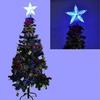 1 STK Fargeskiftende Xmas Juletre Topper Stjerne Skinnende Roterende Lys Fest LED Lampe Dekorasjon
