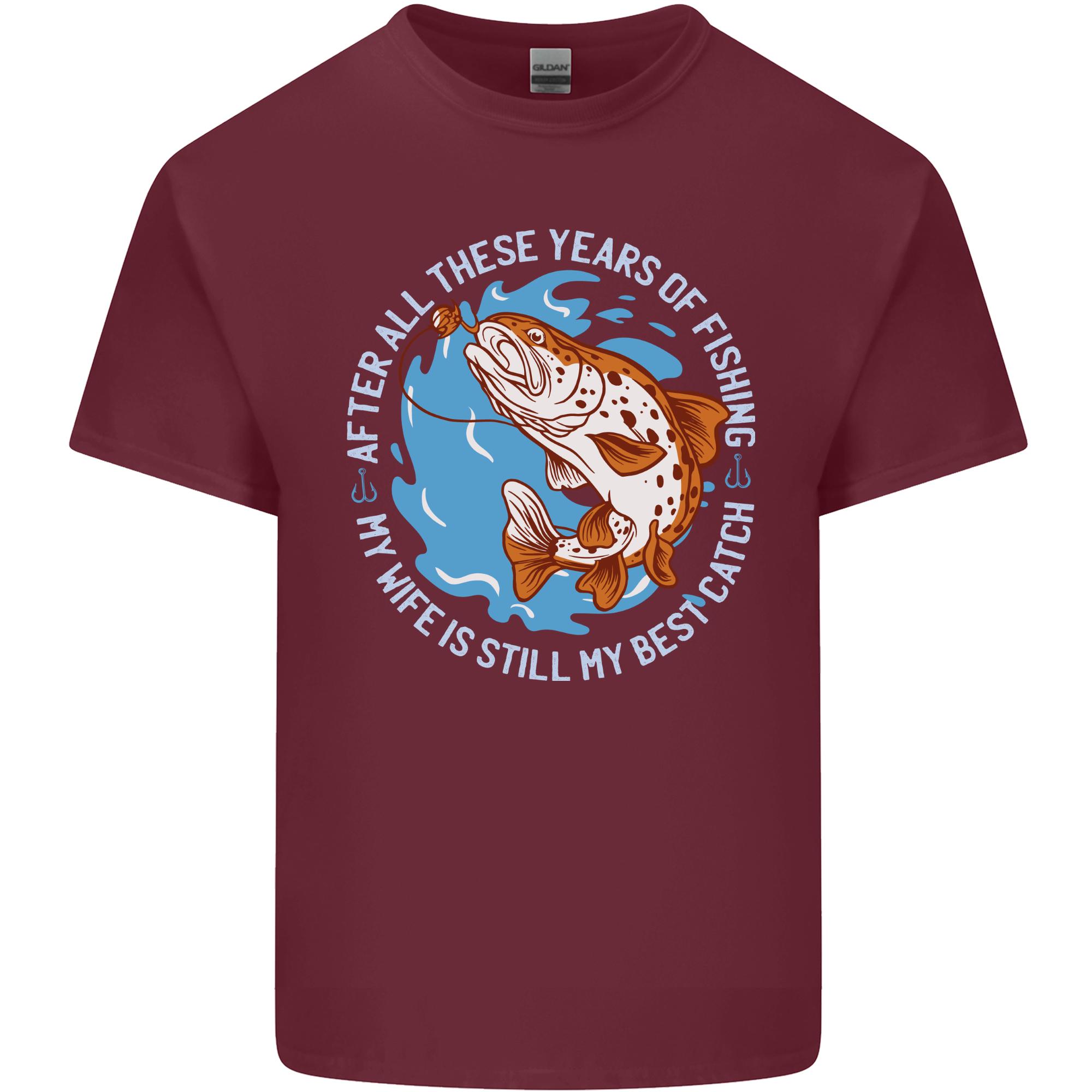 Wife is the Best Catch Funny Fishing FisherUnisex Unisexs Light Cotton TShirt S