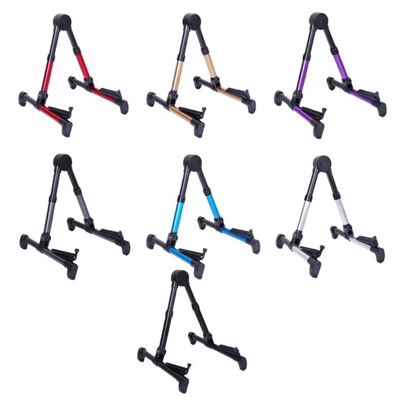 Folding Guitar Display Stand Adjustable Acoustics Guitar Stand Light Weight Musical Instrument Stand Easy to Carry