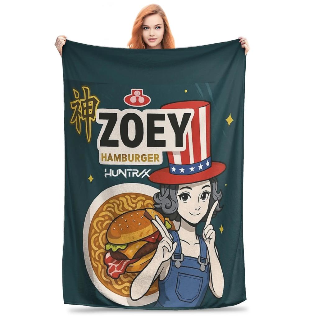 Hunt-rix & s-aja boys Flannel Blanket K-pop De-mon Hunters Vintage Throw Blankets for Bed Sofa Couch 200x150cm Bedspreads