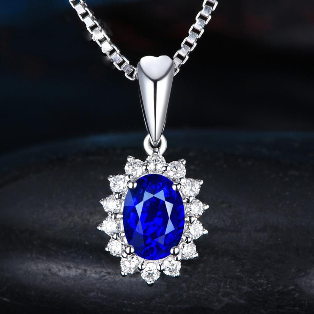 Fashionable Ruby Necklace for Women Princess Wedding Pendant Elegant Collarbone Chain