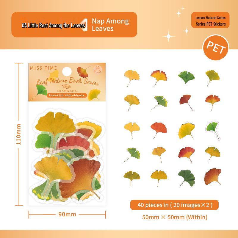 Shí Guāng Leaf Natural Series: Tree-Themed Journal Scenery Stickers (6 Styles)