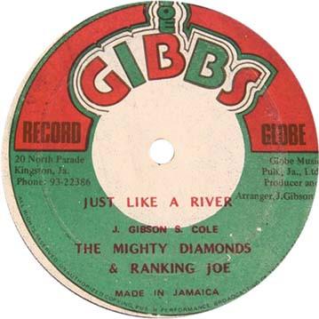 

12-дюймовая пластинка MIGHTY DIAMONDS RANKING JOE JOE Just Like A River Golden Rive НЕТ Джо Гиббс Рекор 1978 Ямайка Регги Ска Даб Б/У