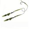 40Pcs/lot Carp Rig Coarse Quick Change Swivels Tail Rubber Cone Anti Tangle Sleeves