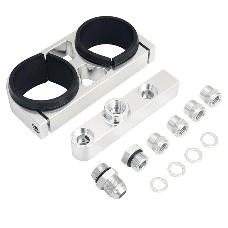External Hi-flows Fuel Pump Set with Mounting Bracket Inlets Outlet Manifold 044