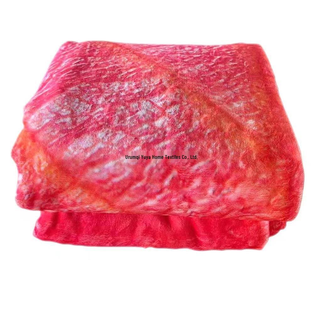 Hot Selling Green Leaf-Shaped Flannel Blanket - Funny Birthday Gift