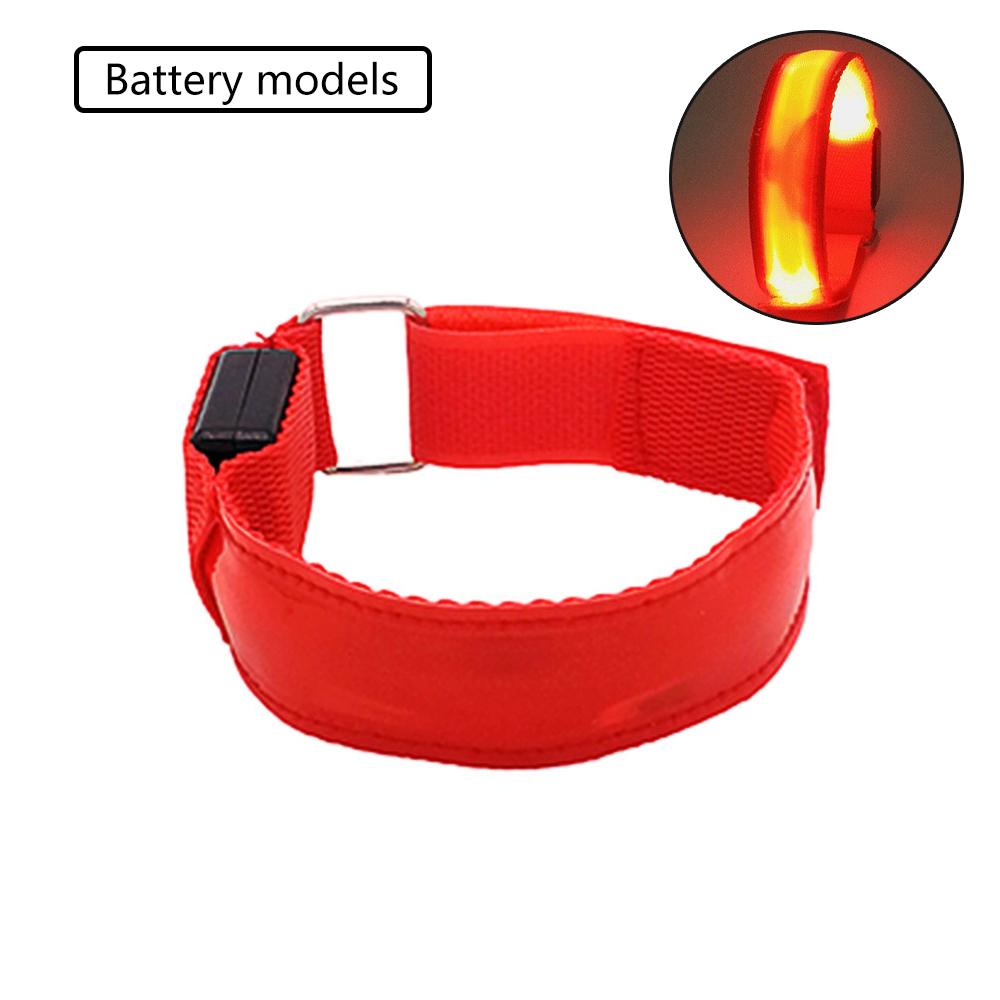 LED Reflective Bracelet Nylon Adjustable Armband Luminous Night Running Cycling Climing Strap Outdoor Sports  Bright Band