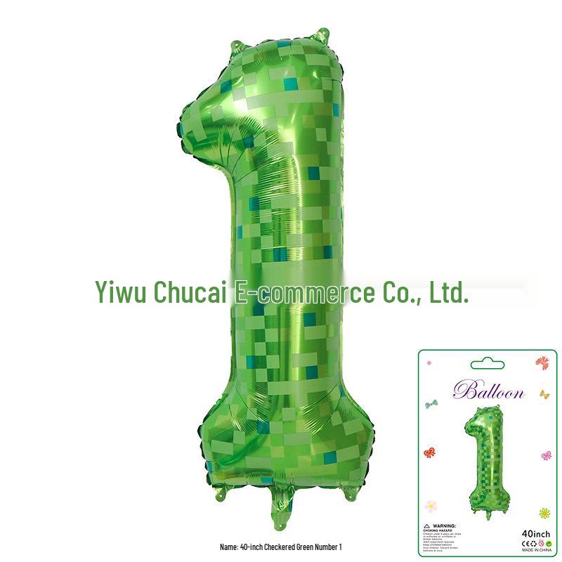 Décoration Bandeau Rayé à Carreaux Vache Dégradé 40" - Grand Chiffre pour Scène de Fête d'Anniversaire de Bébé