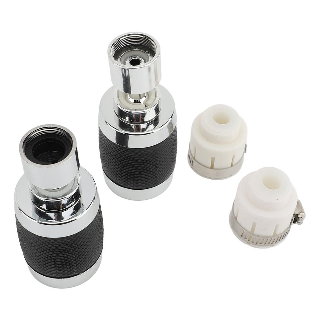 2pcs Faucet Aerator 3 Modes 360 Degree Rotating Splash Filter Faucet Extender for Kitchen Black