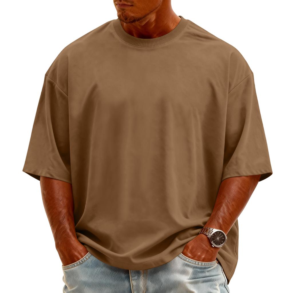 Men's Knit -Neck Short Sleeve T-Shirt | Fashion Casual Pullover For Daily & Weekend Wear