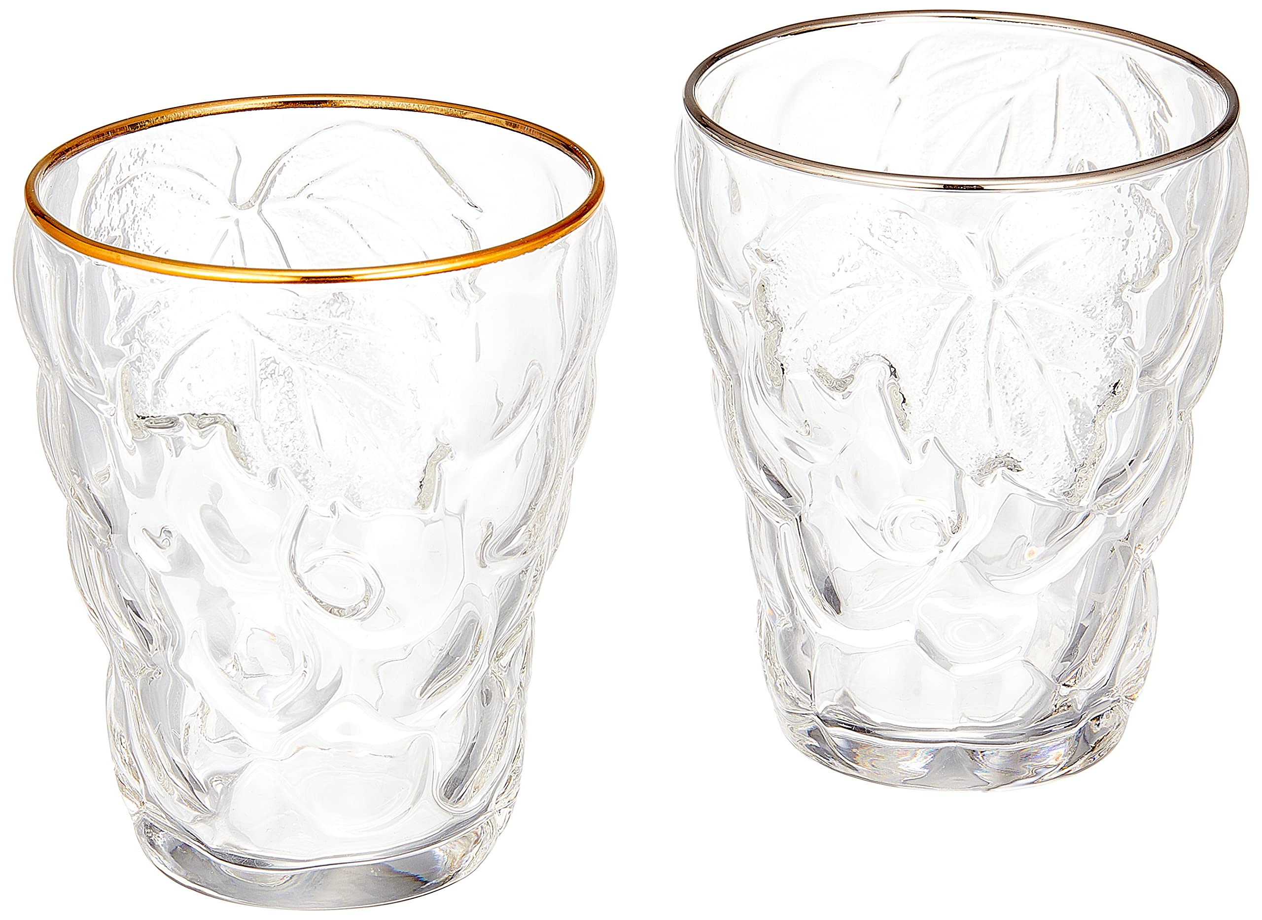 

ADERIA Glass Pair Set Grape Glass Gold Platinum Box Made in Japan & [Pair Gift/Cup/Tumbler/Gift Included] S-6119