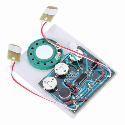 27s Aufnehmbarer Musik-Sound-Voice-Modul-Chip mit Knopfbatterie, verkabelte Doppelknopfsteuerung