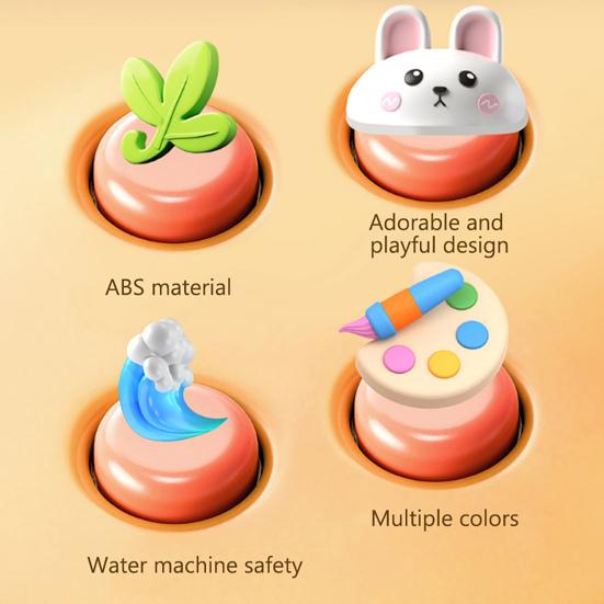 Yousheng Kids Target Water Shooter Toy Hand-eye Coordination Training Educational Toddlers Cartoon Rabbit Dinosaur Dog Interactive Water Sprayer Board