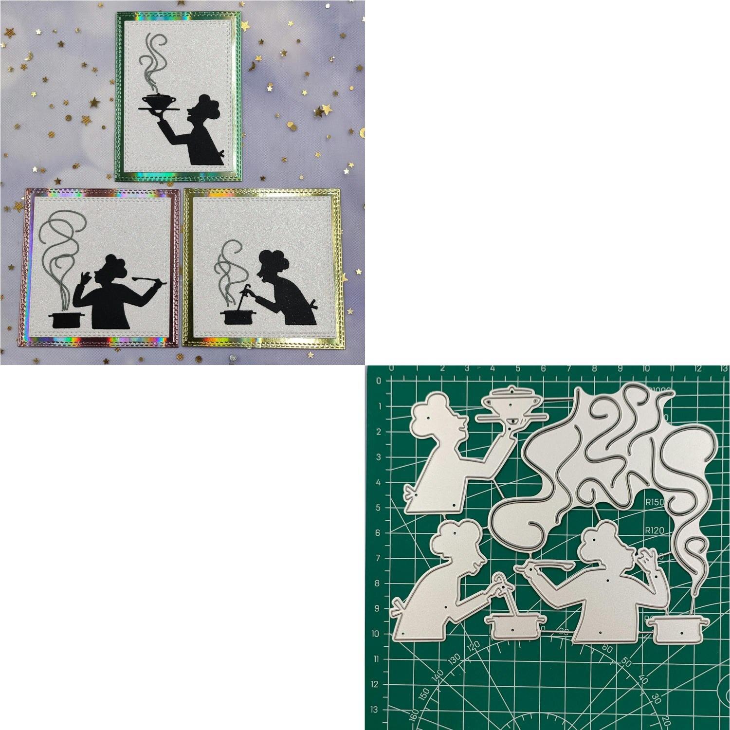 

Cooking Gourmet Chef Metal Cutting Dies Stencils for DIY Scrapbooking/Photo Album Decorative Embossing Paper Cards