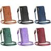 Crossbody Zipper Cards Solt Leather Wallet Case For Xiaomi Redmi Note 13 Pro Plus 12 11 POCO X6 14T 14C Lanyard Strap Bag Cover
