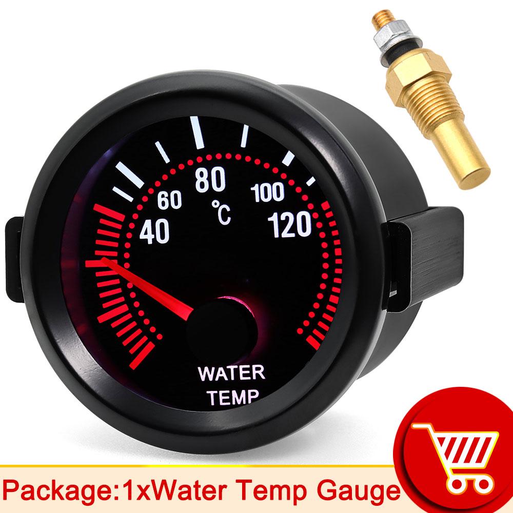 AD White Light 52mm Water Temperature Gauge + Sensor Volt Oil Temp Oil Pressure Rpm Tachometers Vacuum Boost Gauge