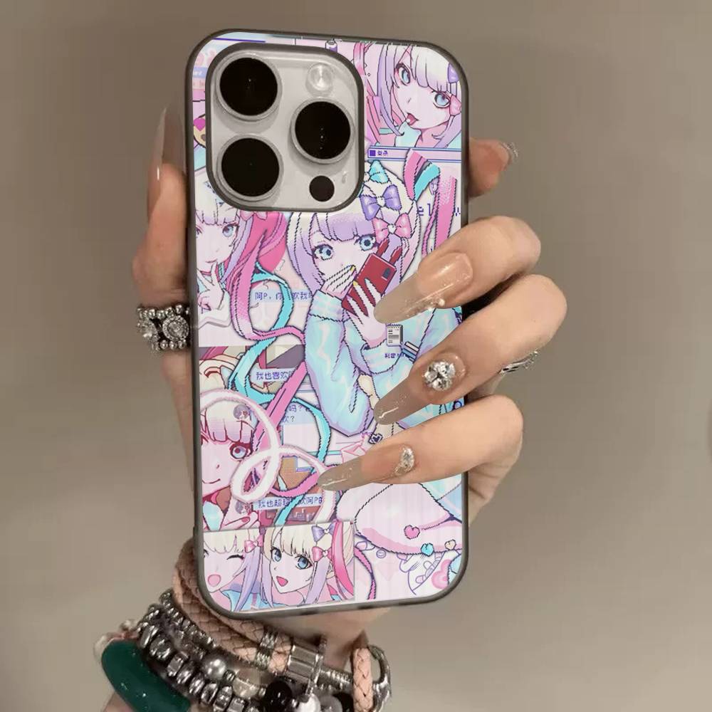 

Чохол з гофрованим візерунком N-Needy Girl Overdose Game для IPhone 16E SE4 12 17 16 15 14 13 11 Pro Max Смугастий чохол iPhone 14 plus