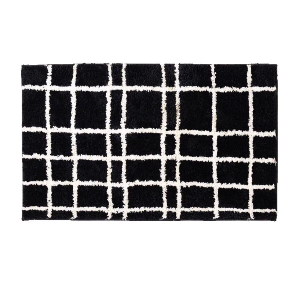 Bathroom Floor Mat Household Absorbent Foot Mat Toilet Washable Door Mat Simple Striped Imitation Cashmere Floor Mat